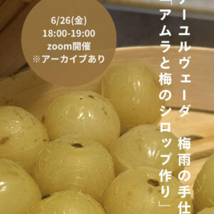 アーユルヴェーダの梅雨仕事「梅とアムラのシロップ作り」<オンライン限定>